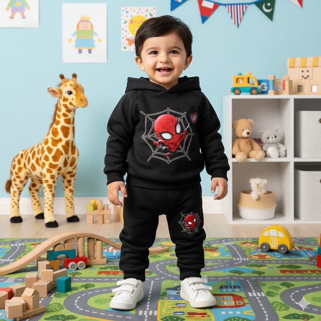 Printed Hooded Track Suit for Kids