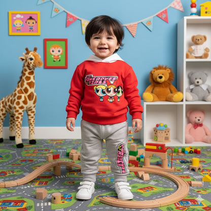 Contrast Hooded Track Suit for Kids