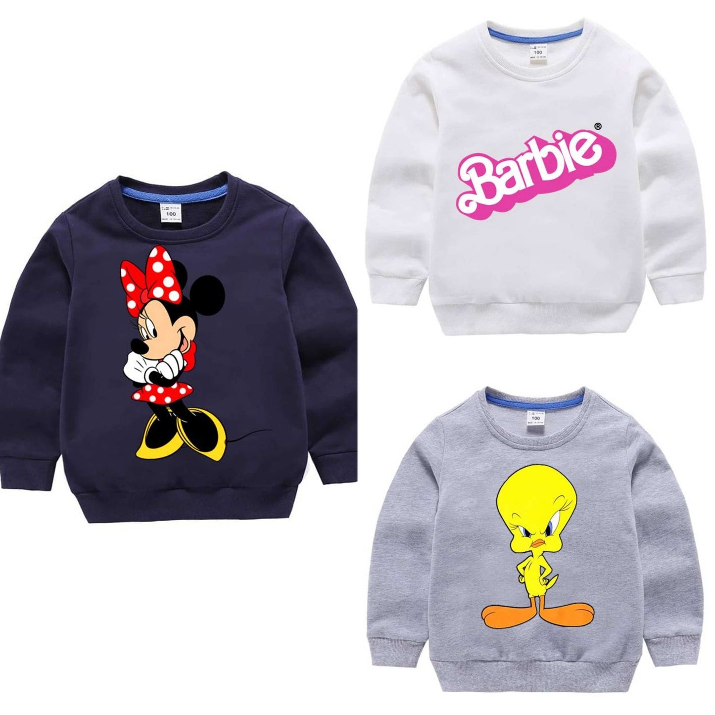 Pack of 3 Kids Printed Sweat Shirts