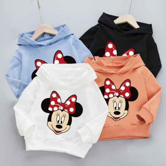 PACK OF 2 MICKEY MOUSE PRINTED KIDS HOODIES FOR GIRLS (Print 202)