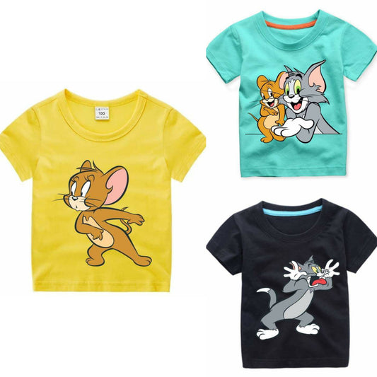 Buy 2 Get 1 Free Printed Half Sleeve T Shirts for Kids