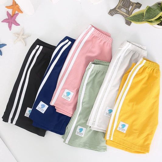 Buy 4 Get 1 Free Double Stripe Casual Shorts for Kids