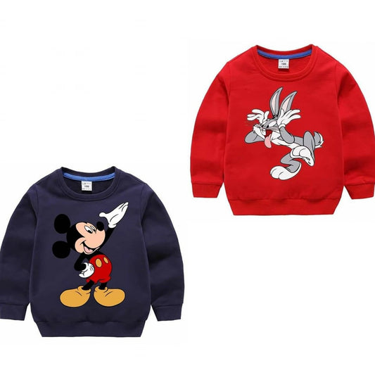 Pack of 2 Printed Sweat Shirts for Kids