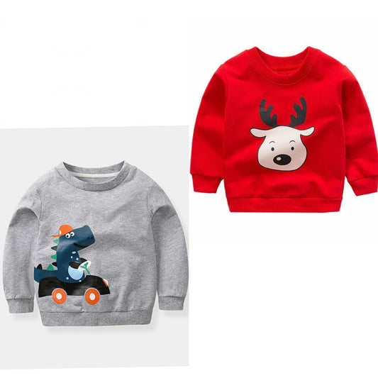 Pack of 2 Printed Sweat Shirts for Kids