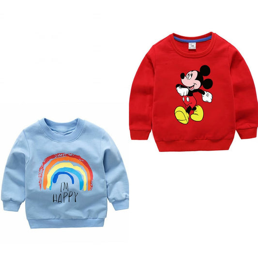 Pack of 2 Printed Sweat Shirts for Kids