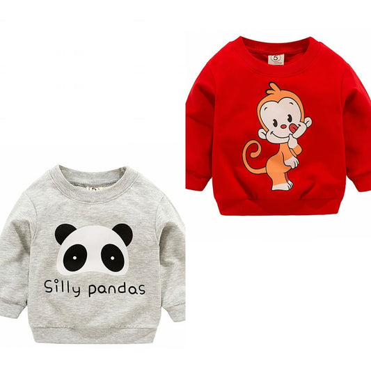 Pack of 2 Printed Sweat Shirts for Kids