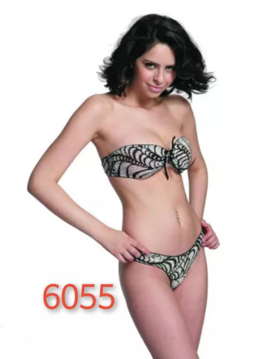 Printed Strapless Bra & Panty Set (ART-6055)