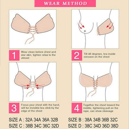 Silicon Strapless Push up Bra
