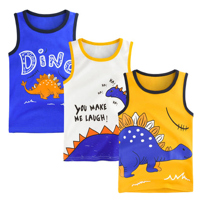 Buy 2 Get 1 Free Sando printed T Shirts for Kids (Dino Deal)