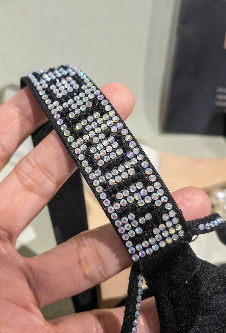 Show Your Strap, Rhinestone Strap Fancy Bralett (Art-911)