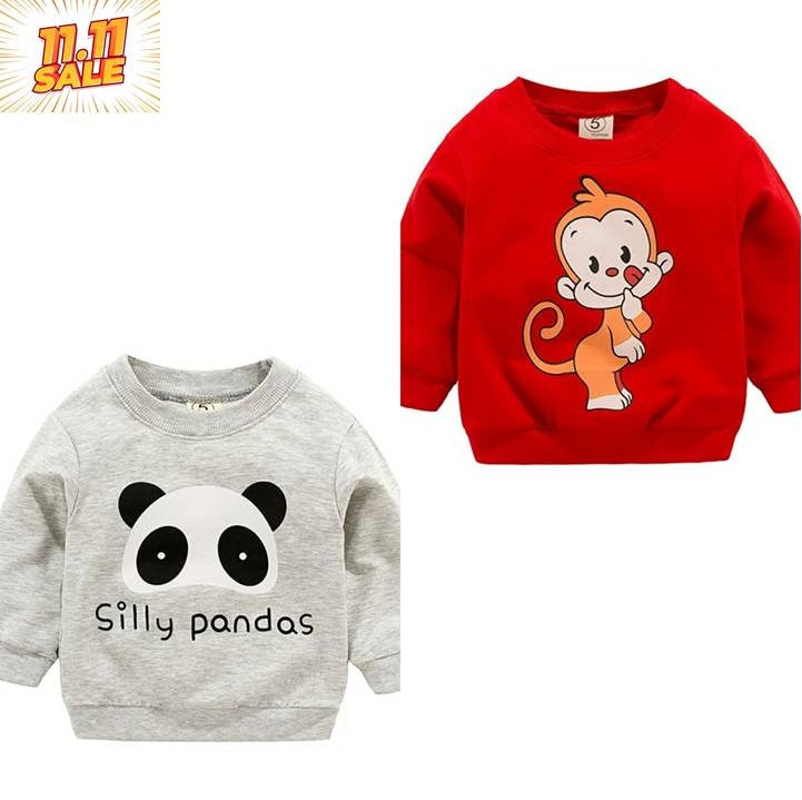 Pack of 2 Printed Sweat Shirts for Kids