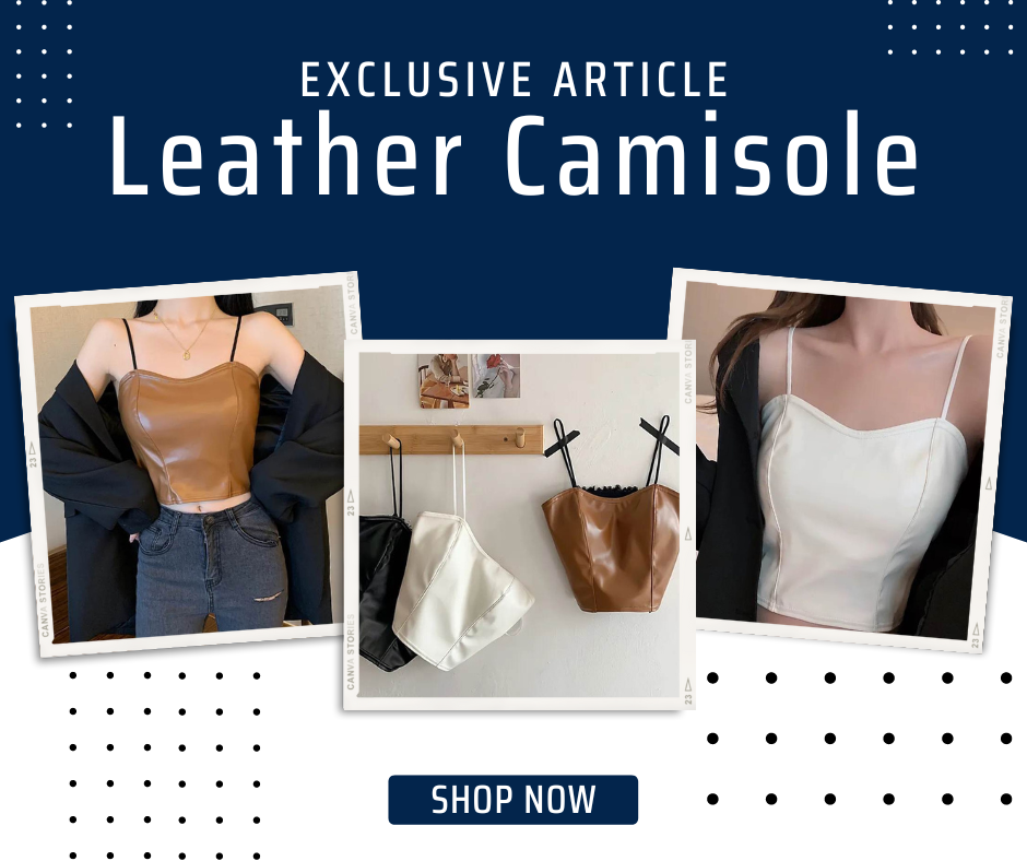 Spaghetti Strap Leather Camisole