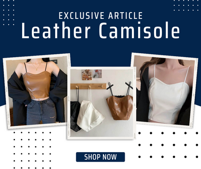 Spaghetti Strap Leather Camisole