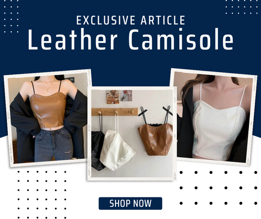 Spaghetti Strap Leather Camisole