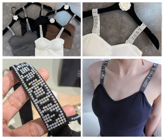 Show Your Strap, Rhinestone Strap Fancy Bralett (Art-911)