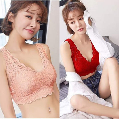 Pack of 2 Net Lace Foam Bra