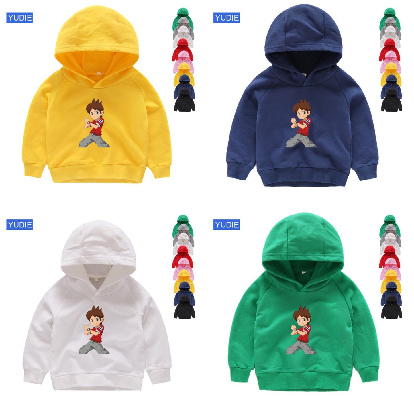 PACK OF 2 PRINTED HOODED SWEAT SHIRTS FOR BOYS