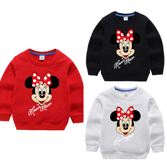 PACK OF 3 MINNIE MOUSE PRINTED KIDS SWEAT SHIRTS FOR GIRLS (Print 202)