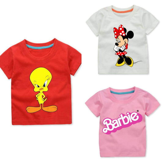 Buy 2 Get 1 Free Printed Half Sleeve T Shirts for Kids
