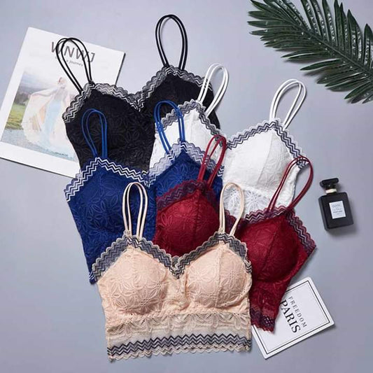 Pack of 2 Fancy Lace Net Padded Bra