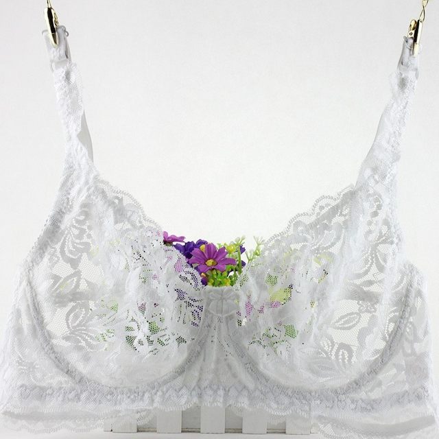Full Net Floral Transparent Bra