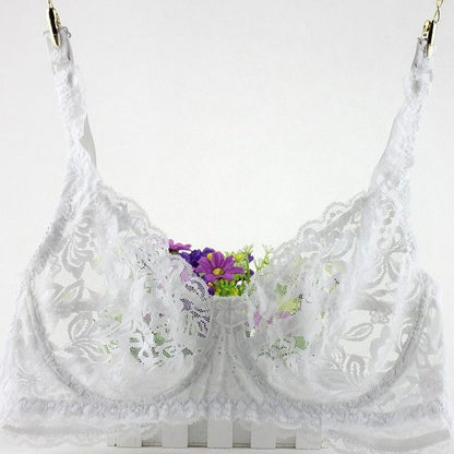 Full Net Floral Transparent Bra