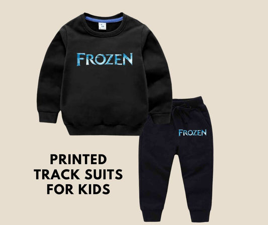 Black Frozen Track Suit For Kids