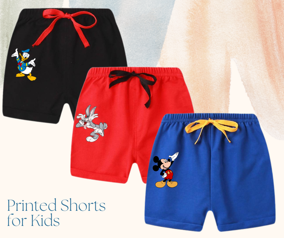 Buy 2 Get 1 Free Printed Shorts for Kids