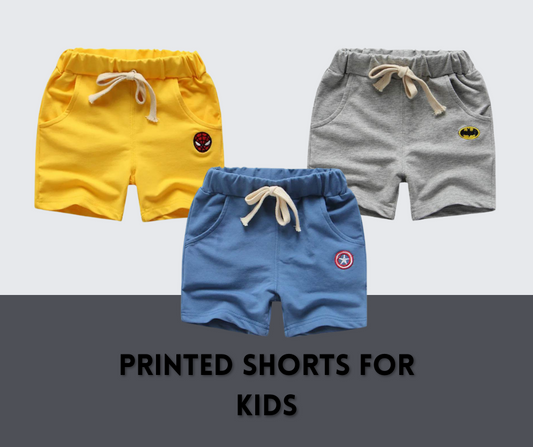 Buy 2 Get 1 Free Kids Super Hero Shorts with Pockets