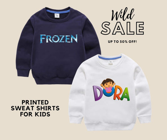 Pack of 2 Printed Sweat Shirts For Kids
