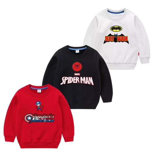 Pack of 3 Printed Sweat Shirts For Kids