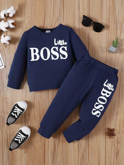 Little Boss Printed Track Suit for Kids
