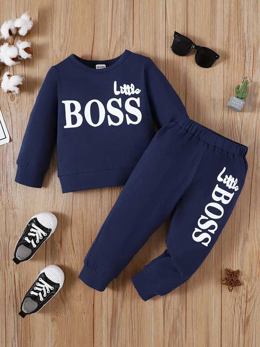 Little Boss Printed Track Suit for Kids