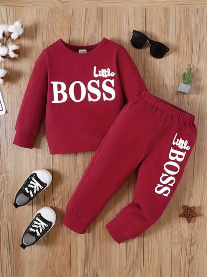 Little Boss Printed Track Suit for Kids