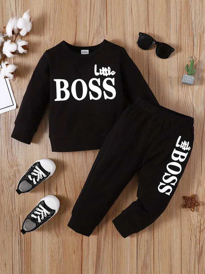 Little Boss Printed Track Suit for Kids
