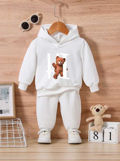 Printed Hooded Track Suit for Kids
