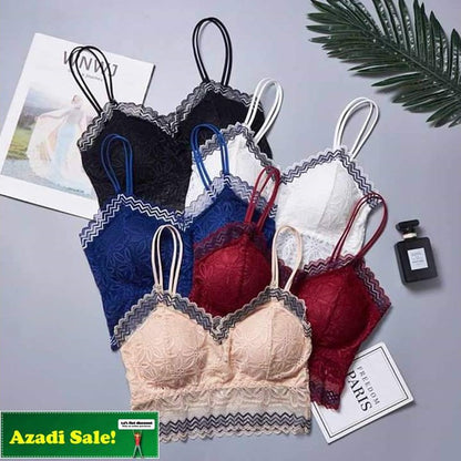 Pack of 2 Fancy Lace Net Padded Bra