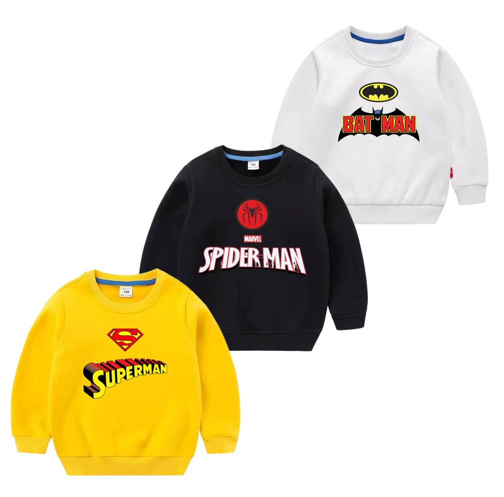 Pack of 3 Printed Sweat Shirts For Kids